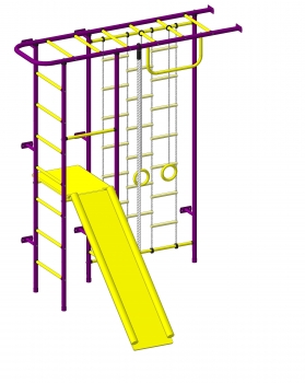 Детский спортивный комплекс ДСК "Пионер-11Л" пурпурный-желтый
