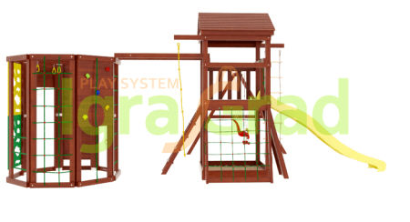 картинка Детская площадка IgraGrad "Панда Фани Gride с WorkOut" от магазина Лазалка