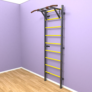 Шведская стенка "LittleSport" Pull-Up (черный*желтый)