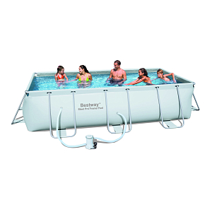 Каркасный прямоугольный бассейн 404х201х100 см, 6478 л, фильтр-насос 2006л/ч, Bestway, 56251 BW