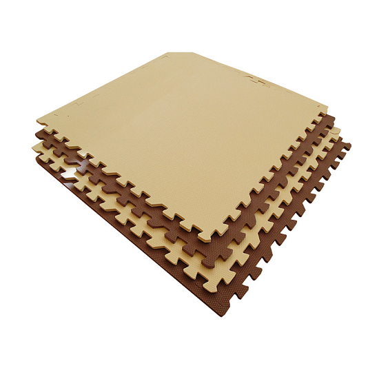 картинка Мягкий пол универсальный  60*60 (см)  бежево-коричневый 1,44 (м2), с кромками от магазина Лазалка