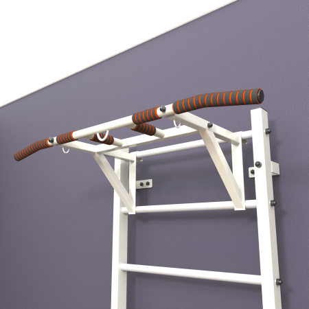 Шведская стенка «LittleSport» ПУ Белый белые ступени