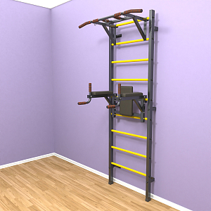 Шведская стенка "LittleSport" Pull-Up 2.0 (черный*желтый)