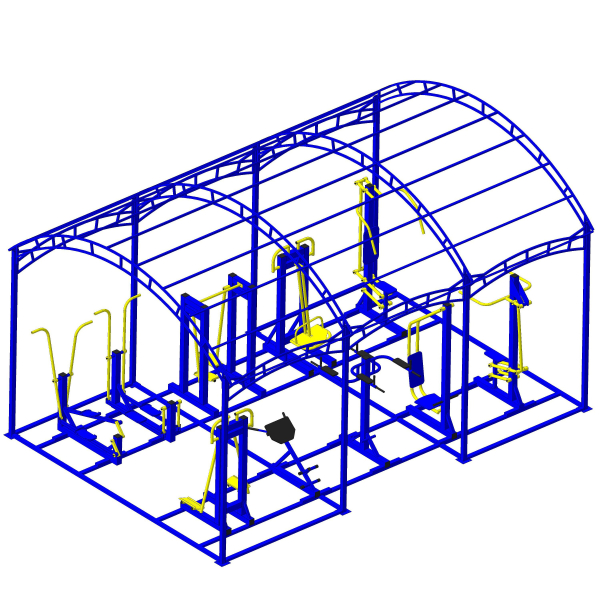 картинка Навес Пионер для тренажеров 4*6 с обвязкой от магазина Лазалка
