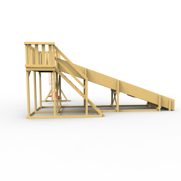 Детская площадка - деревянная горка Пикник "Зима №3" с рукоходом