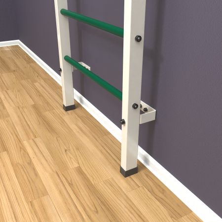 Шведская стенка «LittleSport» ПУ Белый зеленые ступени