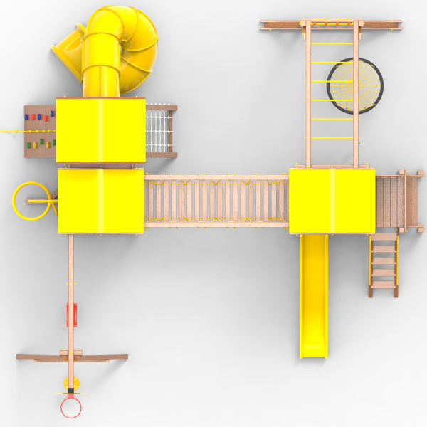 Детская площадка Пикник "Оптимус " Стэйдж К с винтовой трубой