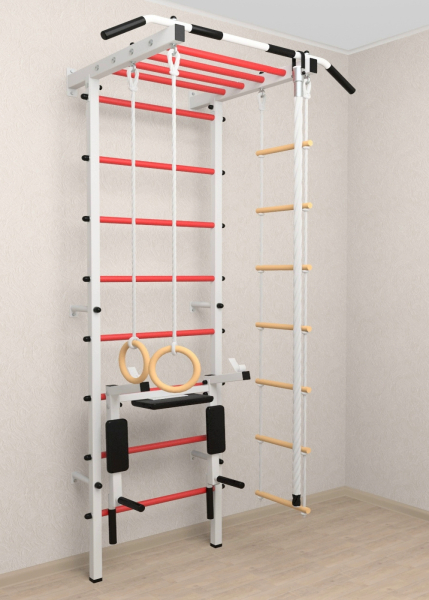 Шведская стенка Sv Pro рукоход 853 (Турник Pro рукоход/Брусья/стойка/Канат/Кольца/Лестница)