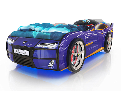 Кровать-машина Romack Kiddy синяя