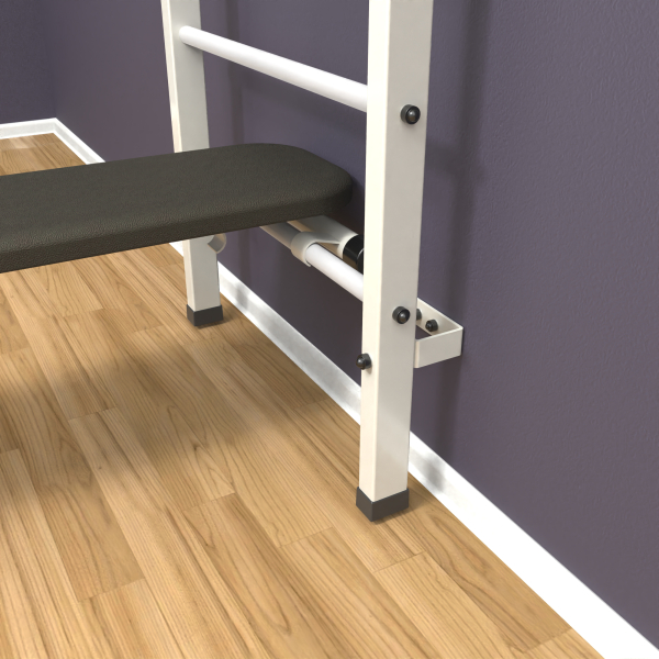 картинка Шведская стенка «LittleSport» ПУ 3.0 Белый белые ступени от магазина Лазалка