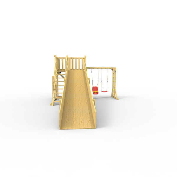 Детская площадка - деревянная горка Пикник "Зима №3" с рукоходом