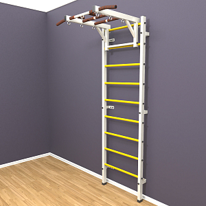 Шведская стенка "LittleSport" Long (белый*желтый)